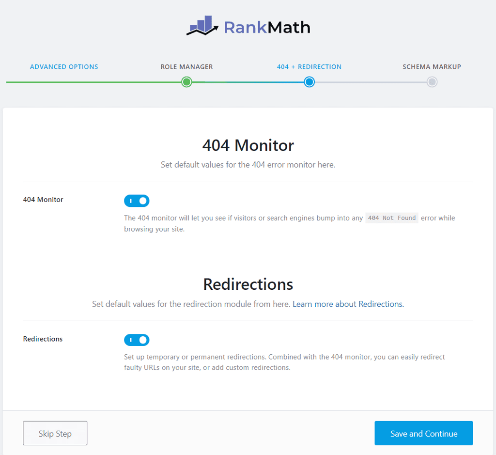 404 monitor and redirections