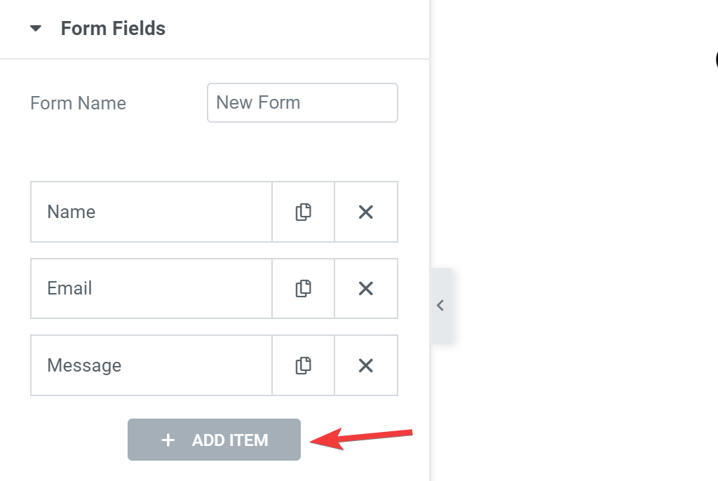 Add new fields to Elementor form