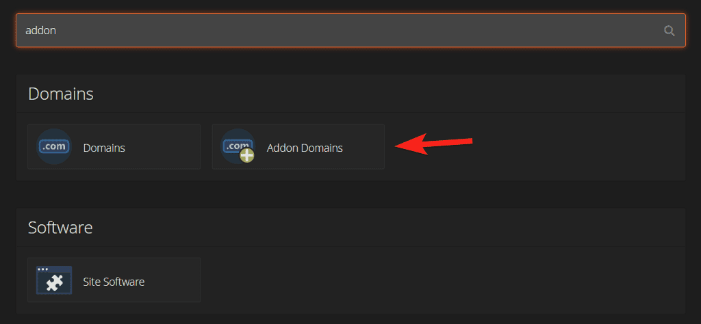 Addon domain in cpanel