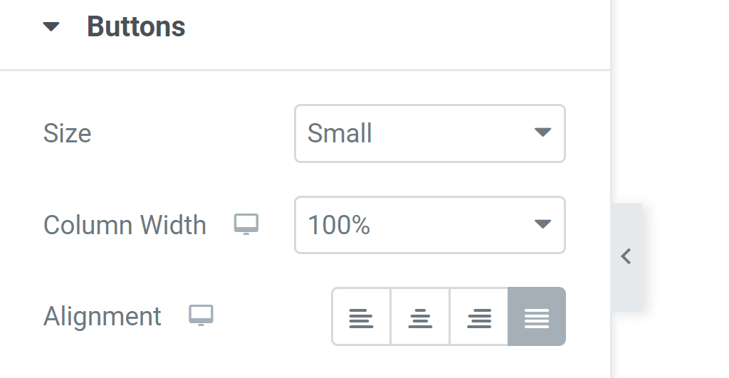 Elementor form button options