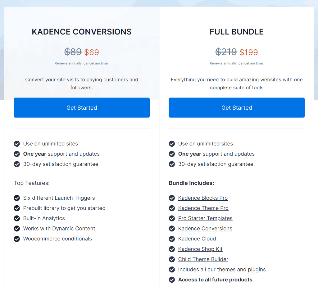 Kadence Conversions pricing
