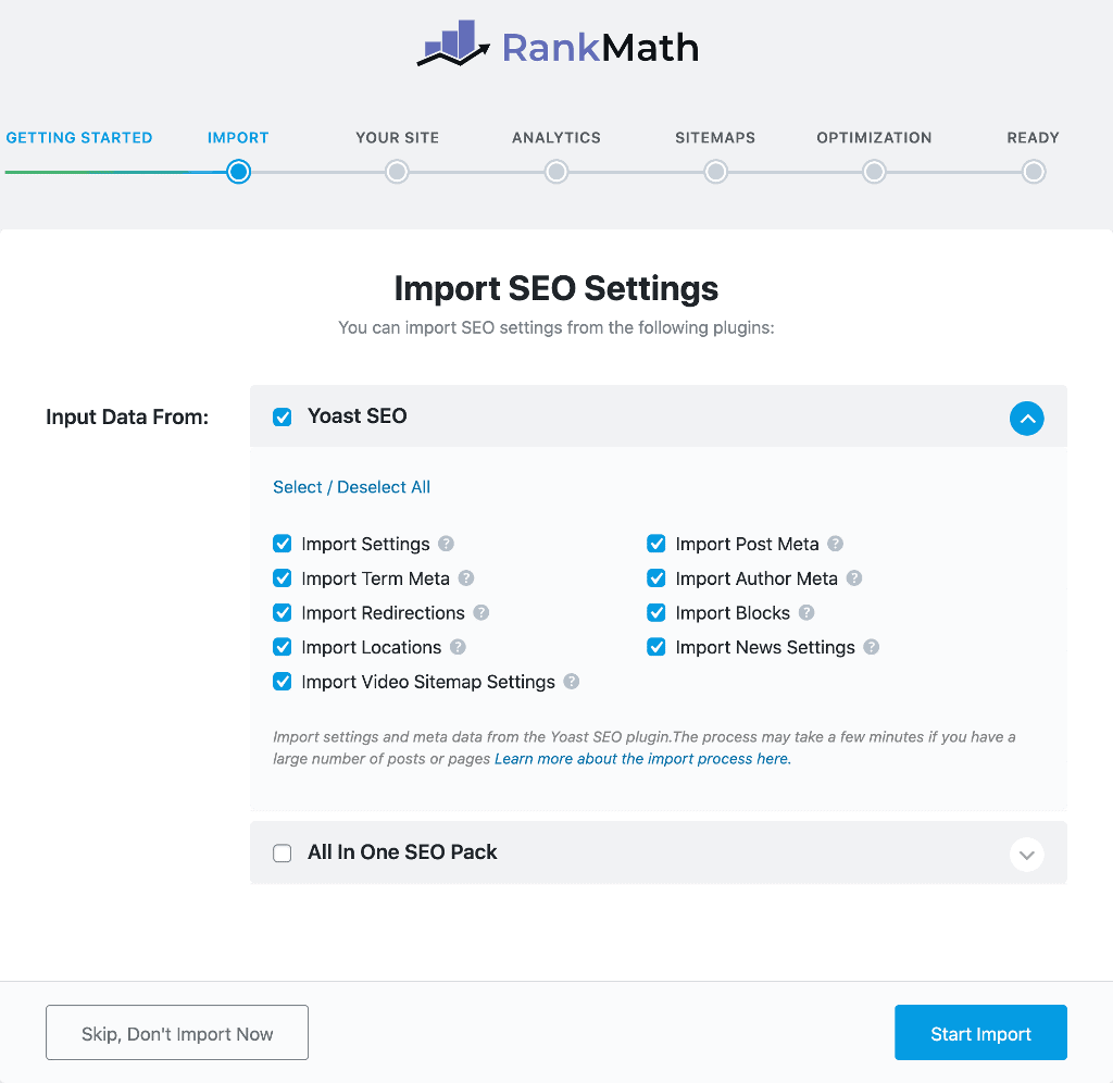 Setup Wizard Importer