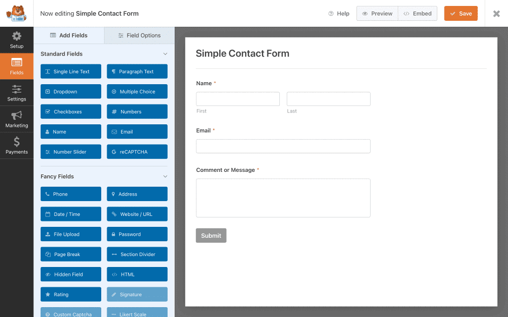 WPForms Drag Drop Form Builder