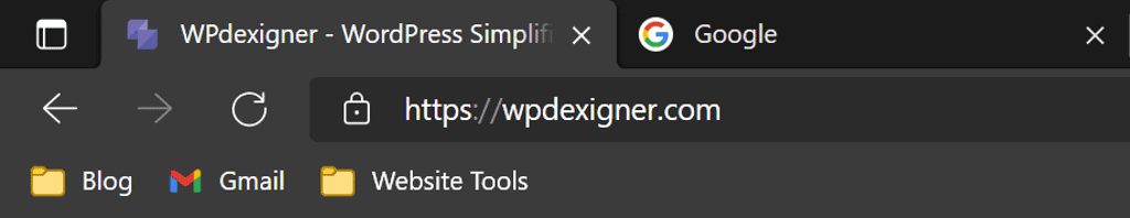 favicon in browser tab