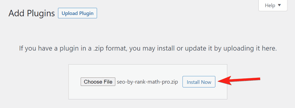 install Rank Math Pro