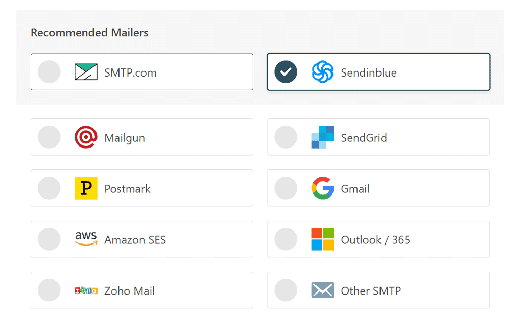 mailer options in WP Mail SMTP