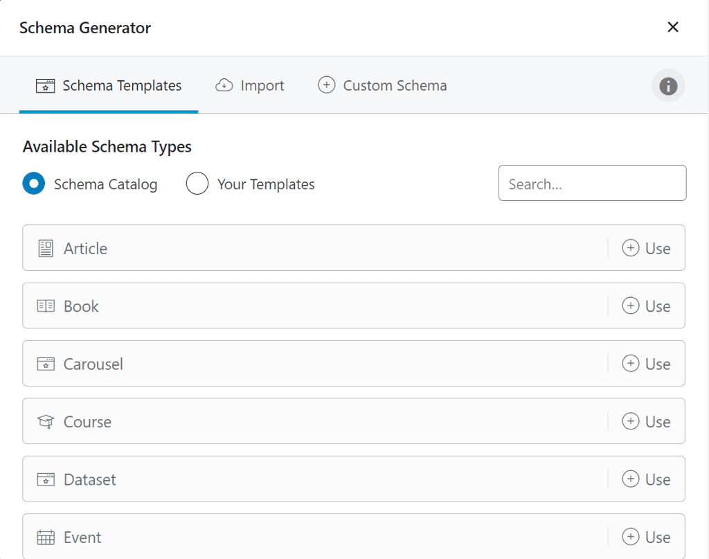 schema template generator