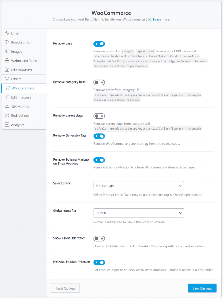 woocommerce seo by rank math